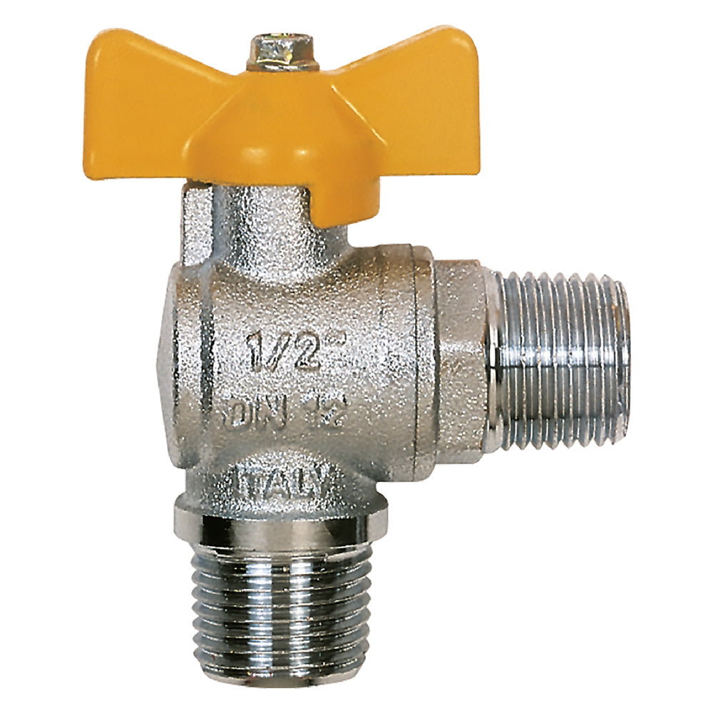 ROBINET À BOISSEAU SPHÉRIQUE GAZ D'ÉQUERRE 1/2 MM