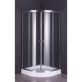 CABINE DE DOUCHE CRISTAL SEMI-CIRCULAIRE DEUX PORTES 'RUBINO' 80 x 80 cm - H 185