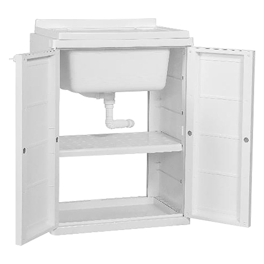 MEUBLE DE LAVOIR DOUBLE BATTANT VERROUILLABLE 60 x 45 x H.85 cm