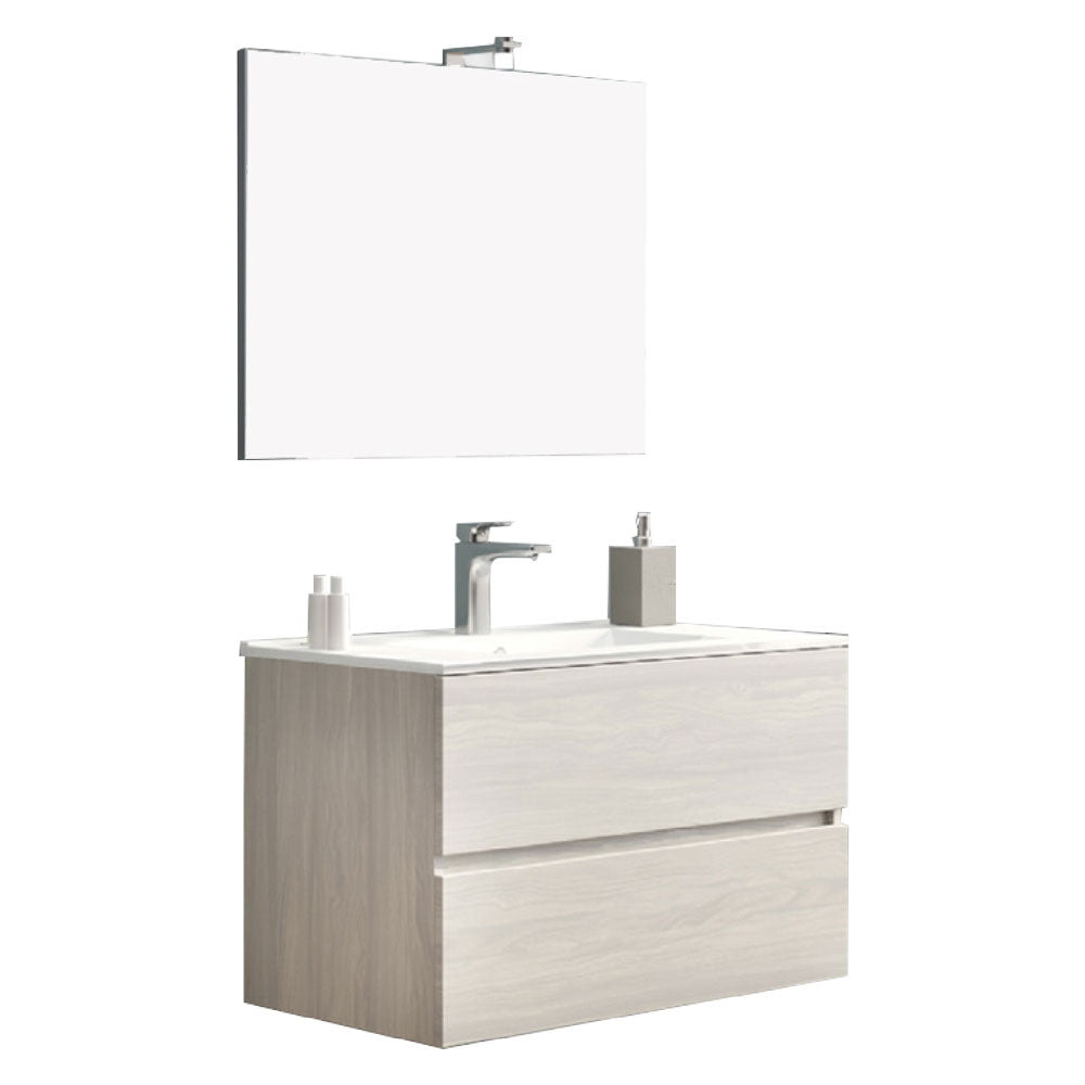 MEUBLE DE SALLE DE BAIN « EASY » base 101 x 47 x H.53 - chêne gris