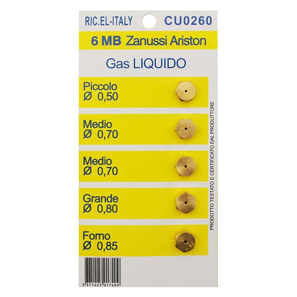 INJECTEURS DE CUISINIÈRE pour GPL