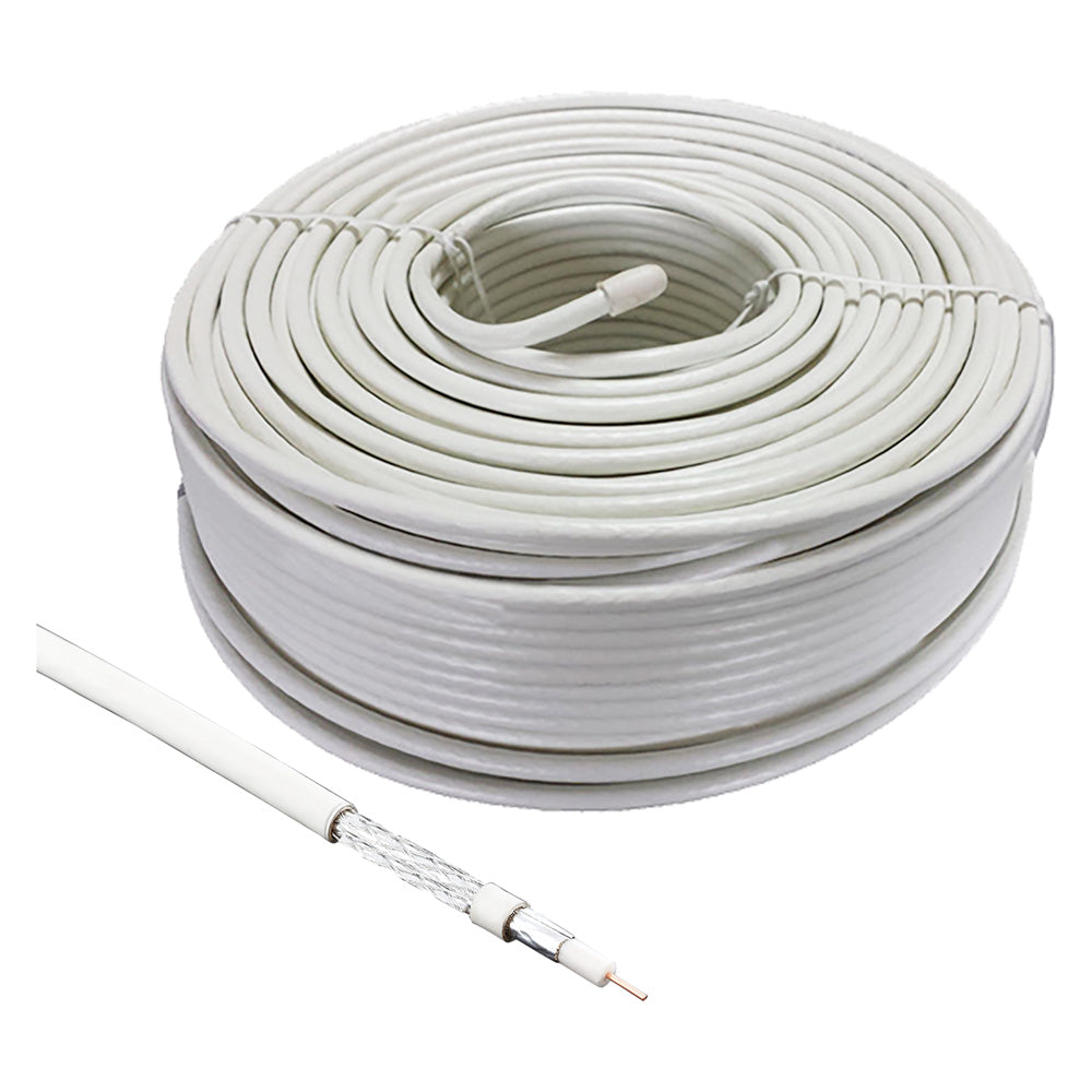 CÂBLE COAXIAL TV/SAT Ø 5 mm ± 0,8 mm x 25 mètres