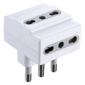 ADAPTATEUR TRIPLE art. '71923' prise 3 x 2P+T10A - fiche 2P + T10A