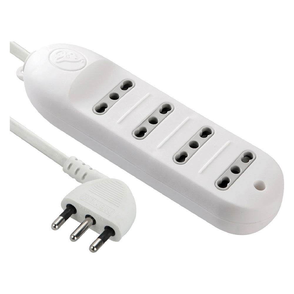 MEHRFACHSTECKDOSENLEISTE MIT KABEL 4 Steckdosen 10/16A - Art. 62013