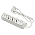 MEHRFACHSTECKDOSE MIT SCHALTER 4 Ausgänge / Stecker 2P+T 16A - schwarz