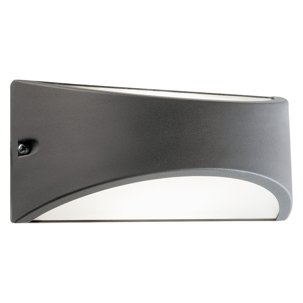 LED-WANDLEUCHTE 'LHASA' 10 W - 22 x 10 x 10 cm grau