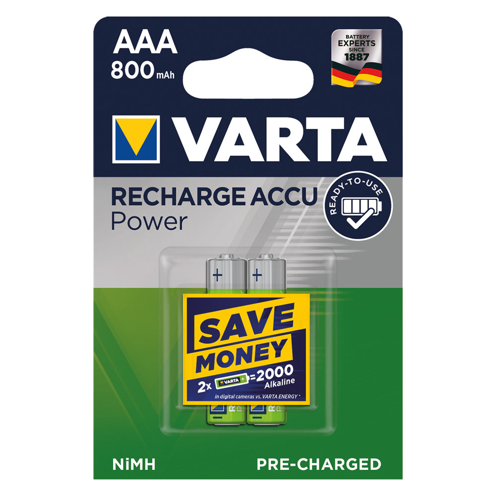 PILE RECHARGEABLES ACCU POWER 'HR03' Blister de 2 - 1,2 V - AAA