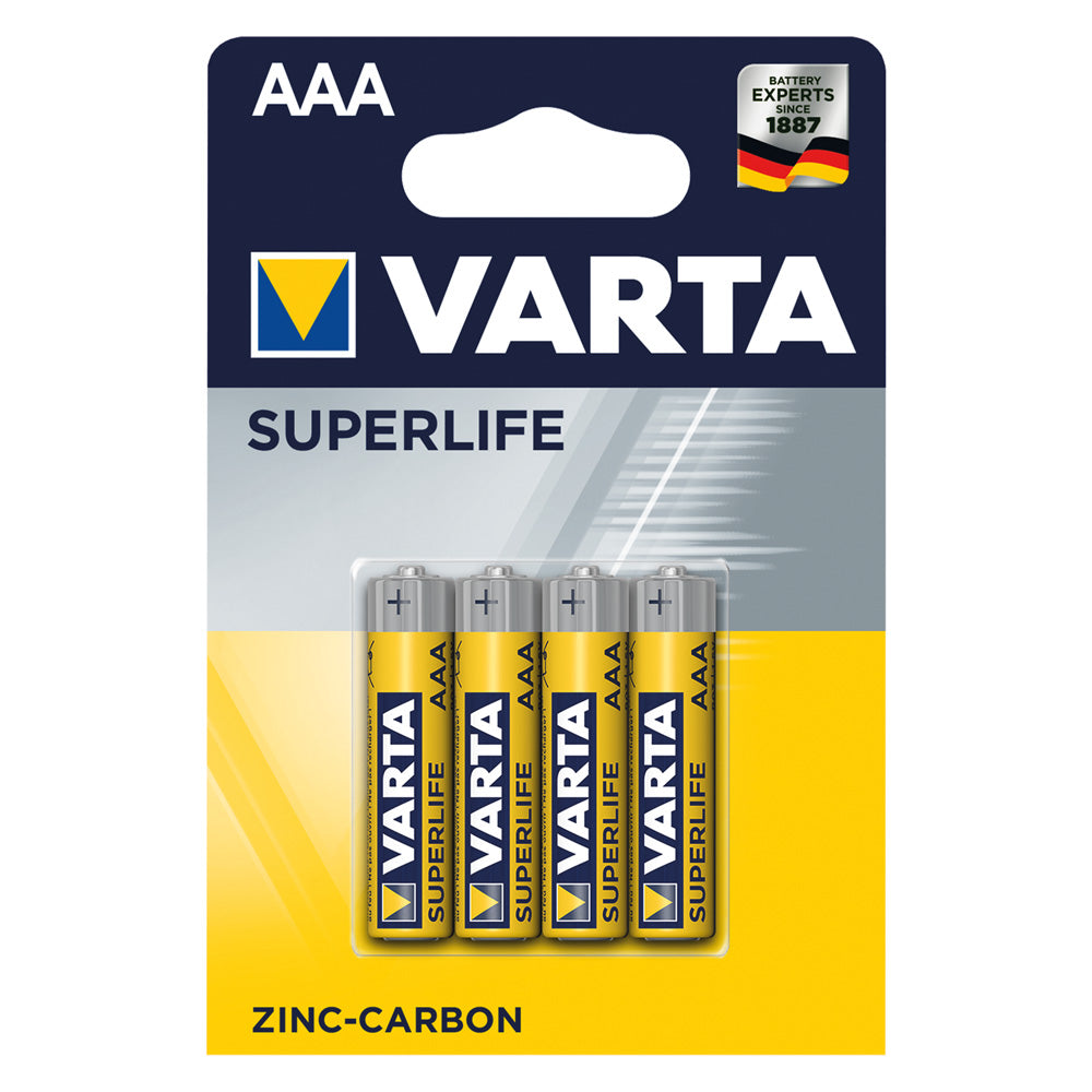 PILE MINI STILO SUPERLIFE 'RO3P' Pcs 4 - 1,5 V - AAA