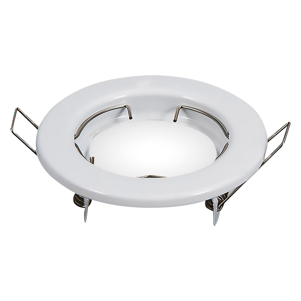 PORTAFARETTO LED FISSO IN METALLO cromato - diametro 93 x h.27 mm