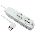 MEHRFACHSTECKDOSE MIT SCHALTER 2 Schuko + 4 Bival.10/16A - 62047