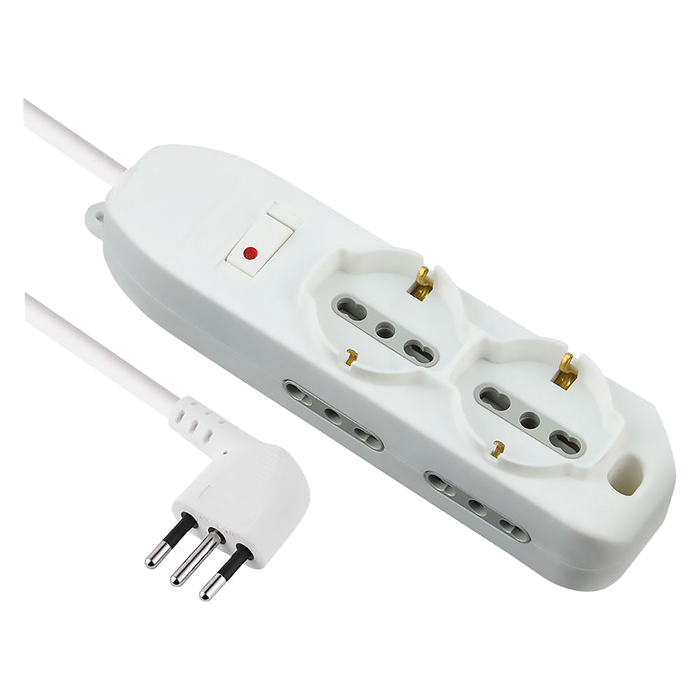 MEHRFACHSTECKDOSE MIT SCHALTER 2 Schuko + 4 Bival.10/16A - 62047