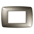 PLAQUE COULEUR ACIER BROSSÉ « BRIO » 3 postes - 3203/AS