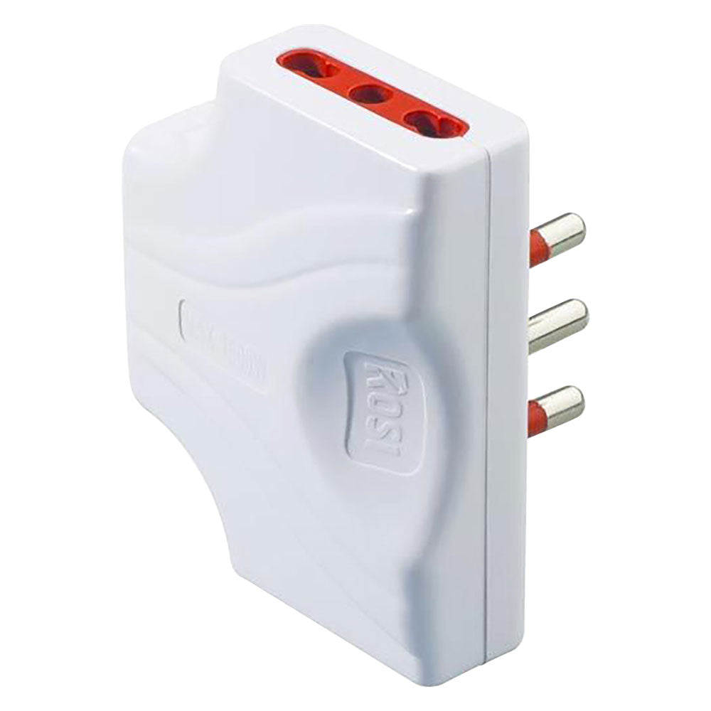 ADAPTATEUR TRIPLETTE EXTRA-PLATE SÉRIE 'EMILIA EXTRA-PLATE' prise 2P+T 10/16A - fiche 2P+T 16A / noir