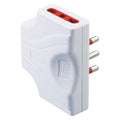 ADATTATORE ULTRAPIATTO TRIPLO SERIE 'EMILIA EXTRA PIATTA' presa 2P+T 10A - spina 2P+T 10A / bianco