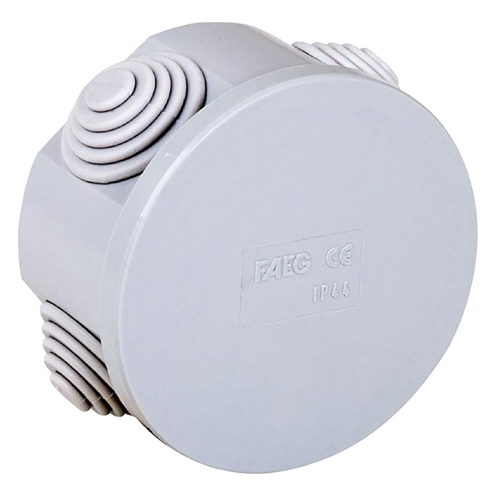 BOÎTE RONDE MURALE Ø mm 80 x h.40 - 4 entrées