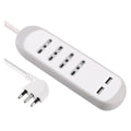 MULTIPRESA BIVALENTE 'GUMMY' 4 prese bival.10/16A + 2 USB 2,1A - art.62061