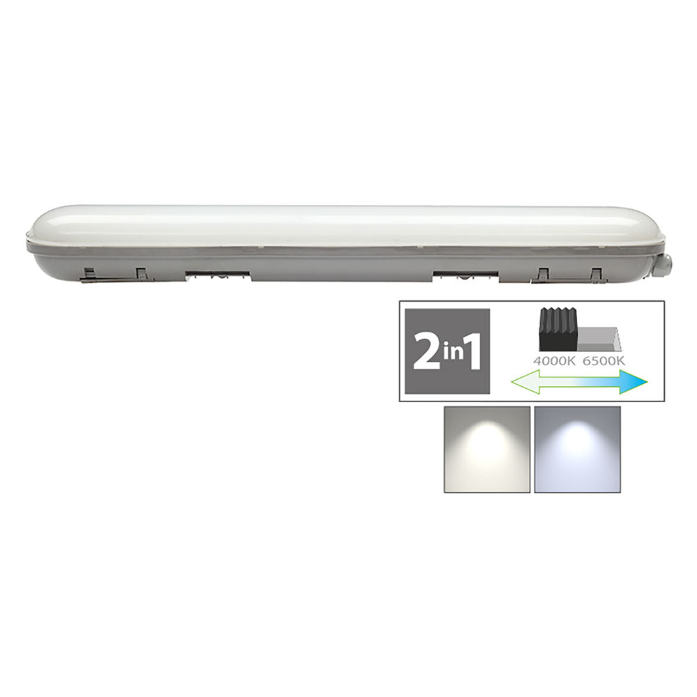 LED-Deckenleuchte Doppeltube FARBWECHSEL 2 x 48W - 4000/6500K 1200 x 100 x 70 mm