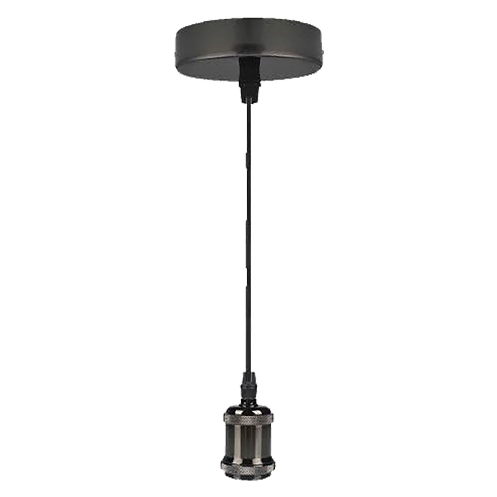 LAMPADARIO IN METALLO 'VINTAGE CM1010' colore cromo scuro