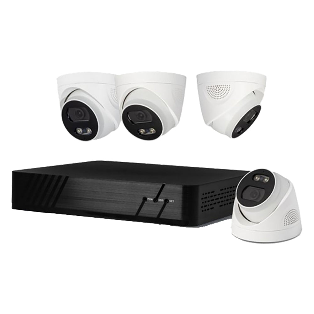 VIDEOÜBERWACHUNGSSET '455051' NVR 8 Kanäle + 4 Dome-Kameras 4 MPX