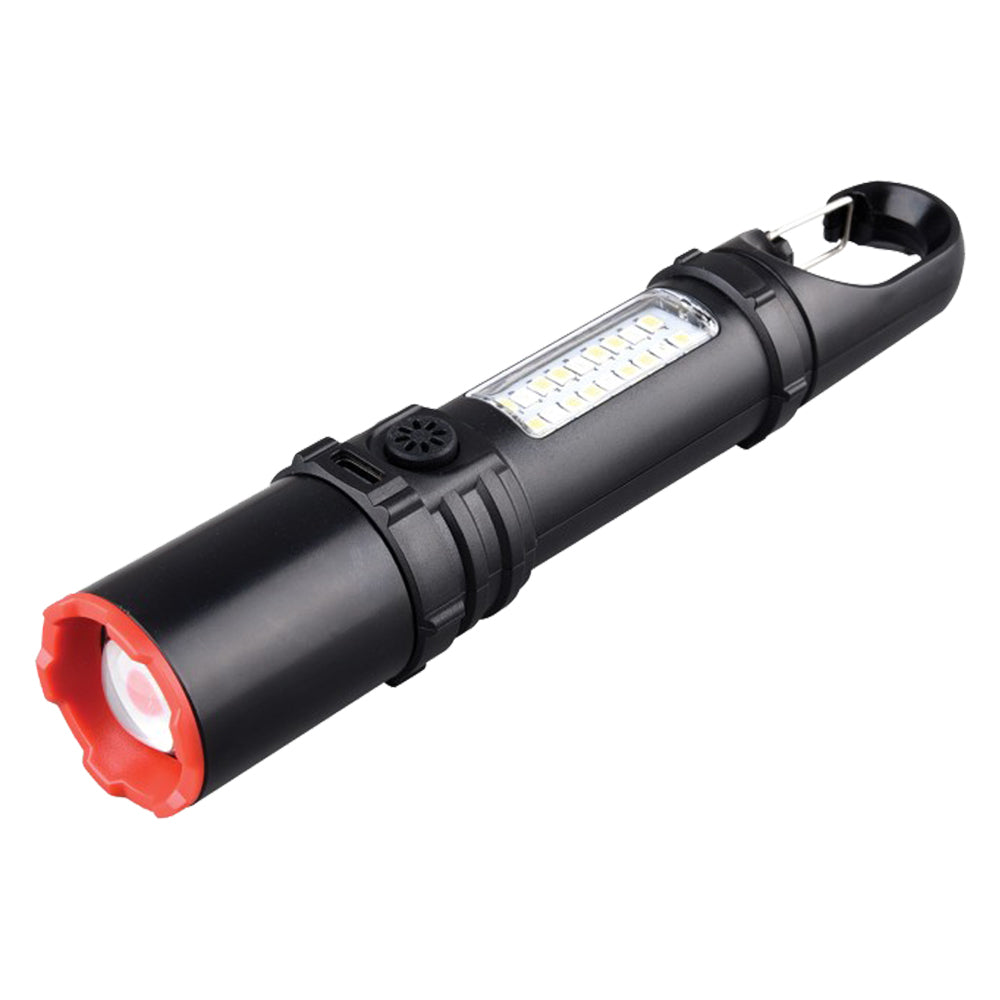 LAMPE TORCHE LED RECHARGEABLE « MAGNUM » 3 W - 250 lm - avec lanterne latérale