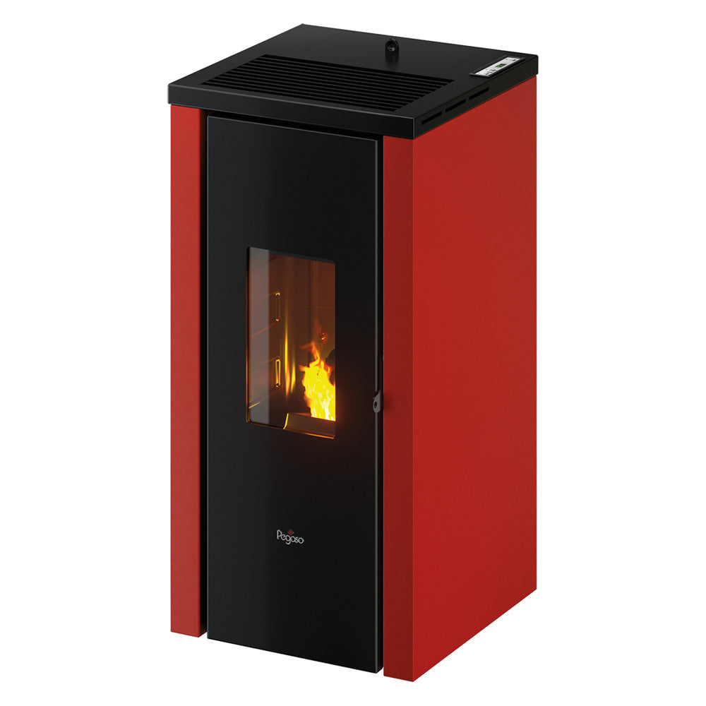 POÊLE À GRANULÉS « VERA 7 » 7 kW - couleur rouge