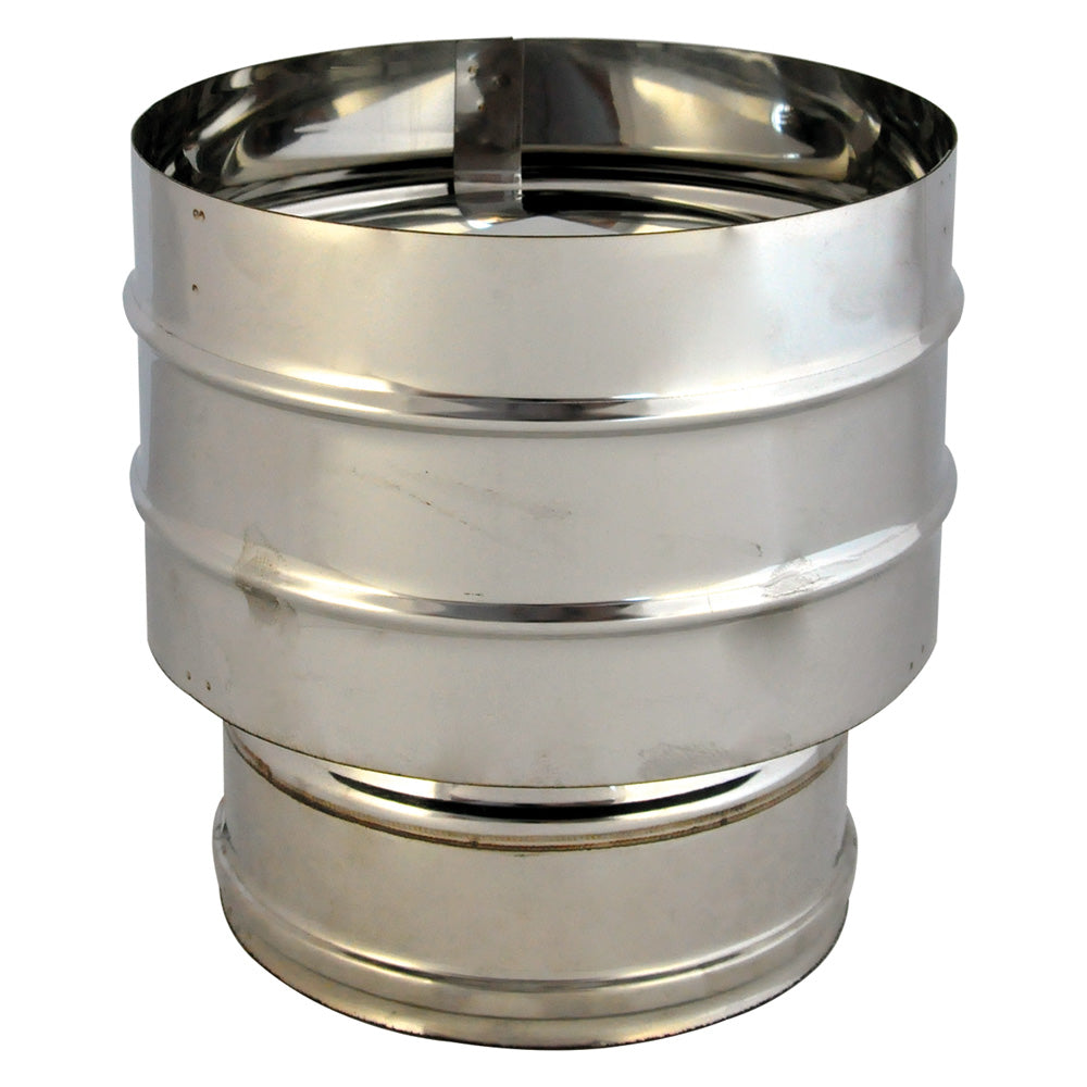 CHAPEAU DE CHEMINÉE DOUBLE PAROI 'COUPE-VENT' Ø 13/18 cm