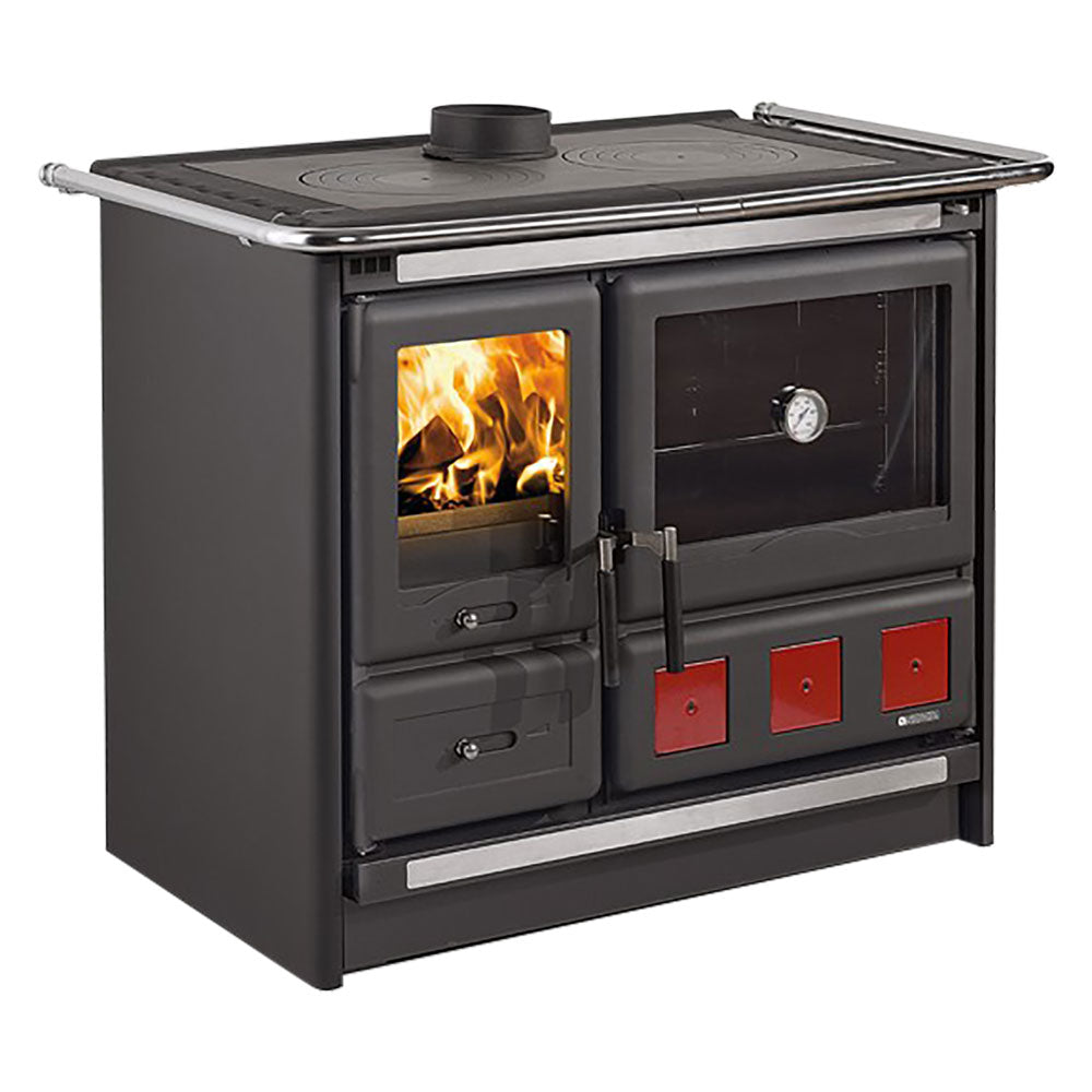 CUISINIÈRE À BOIS « ROSA XXL VST » 8,5 kW – coloris anthracite et pierre naturelle