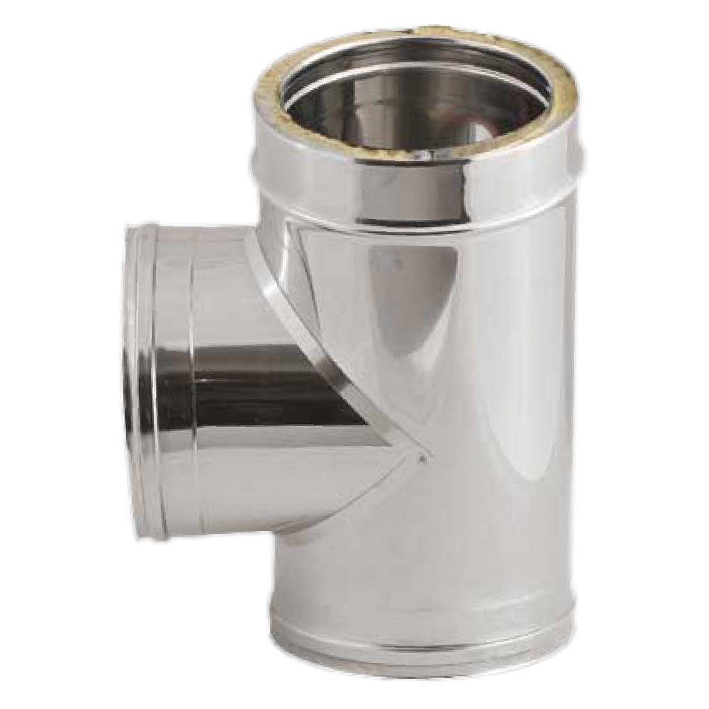 T-Stück doppelwandig 90° ø cm 13/18