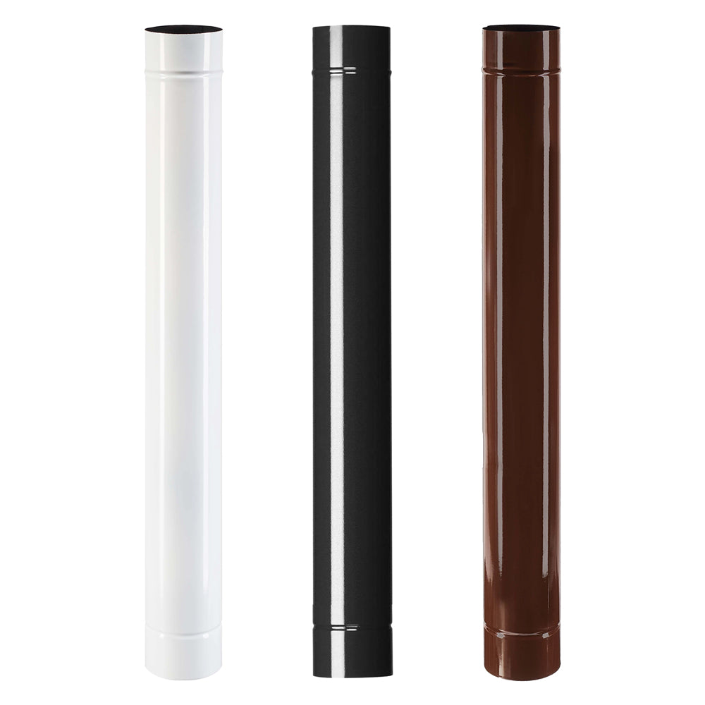 TUBE ÉMAILLÉ POUR POÊLE 50 cm ø 13 marron