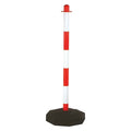 COLONNINA SEGNALETICA BICOLORE CON BASE cm 90