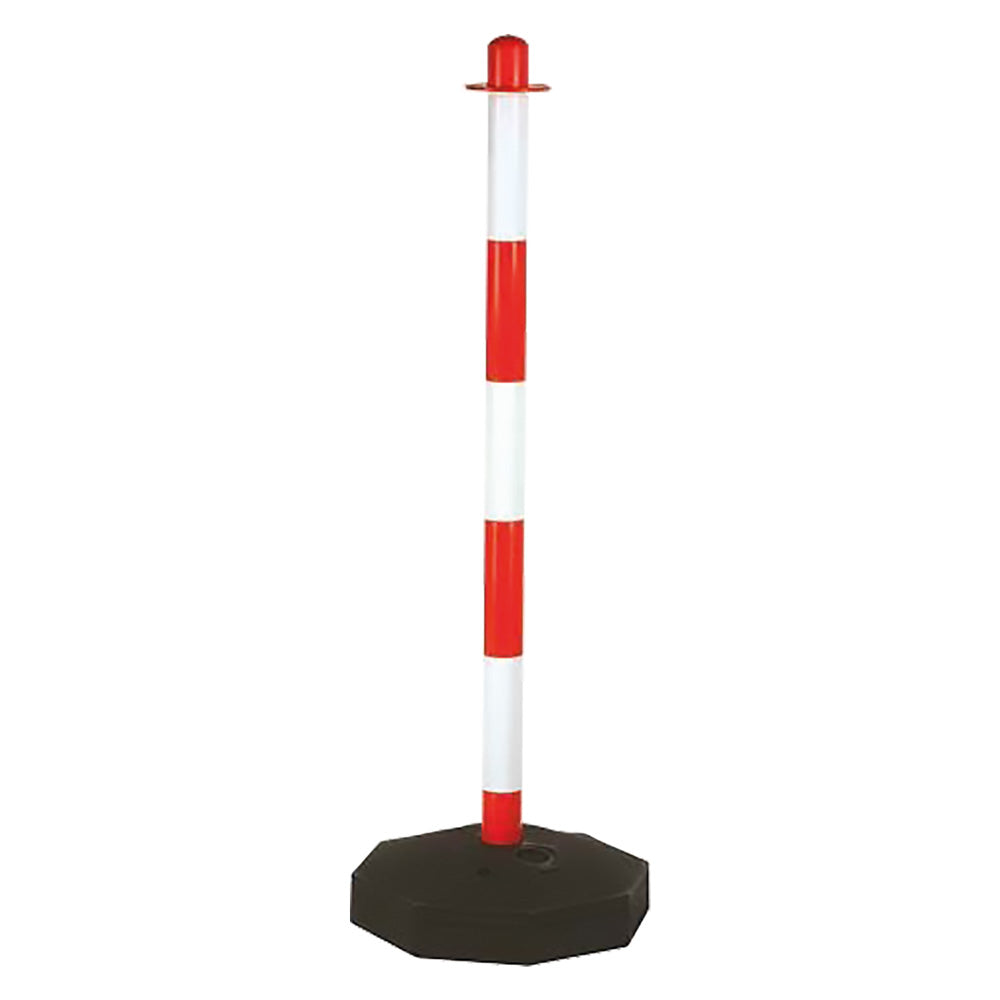 COLONNINA SEGNALETICA BICOLORE CON BASE cm 90