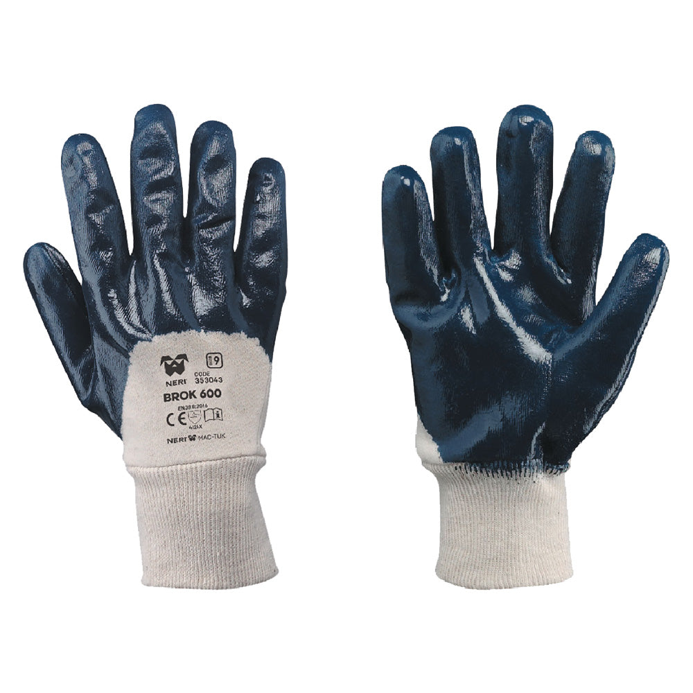 GANTS NITRILE POIGNET TRICOTÉ 'BROK 600' Taille 9