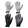 GANTS POLYESTER / POLYURÉTHANE T. 7 (S) - paume blanche