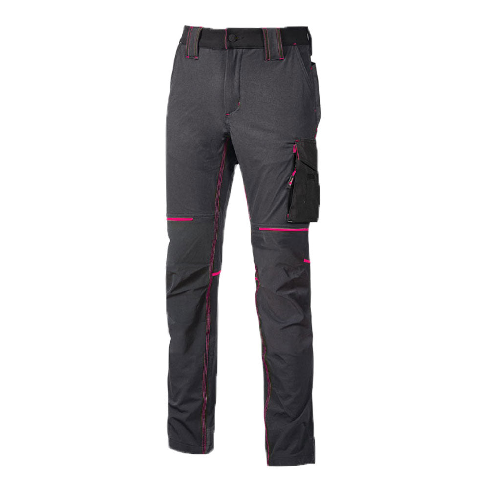 PANTALONE DA LAVORO 'WORLD LADY' M - colore grey fucsia