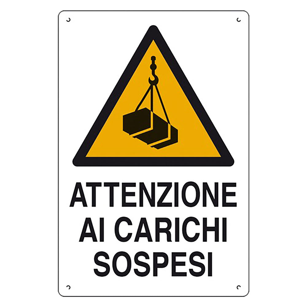 PANNEAU 'ATTENTION CHARGES SUSPENDUES' 60 x 40 cm
