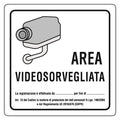 Schild „VIDEOÜBERWACHTER BEREICH“ 20 x 20 cm