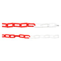 ZWEIFARBIGE SIGNALKETTE weiß / rot - Ø 8 mm x 50 x 26 x 25 m