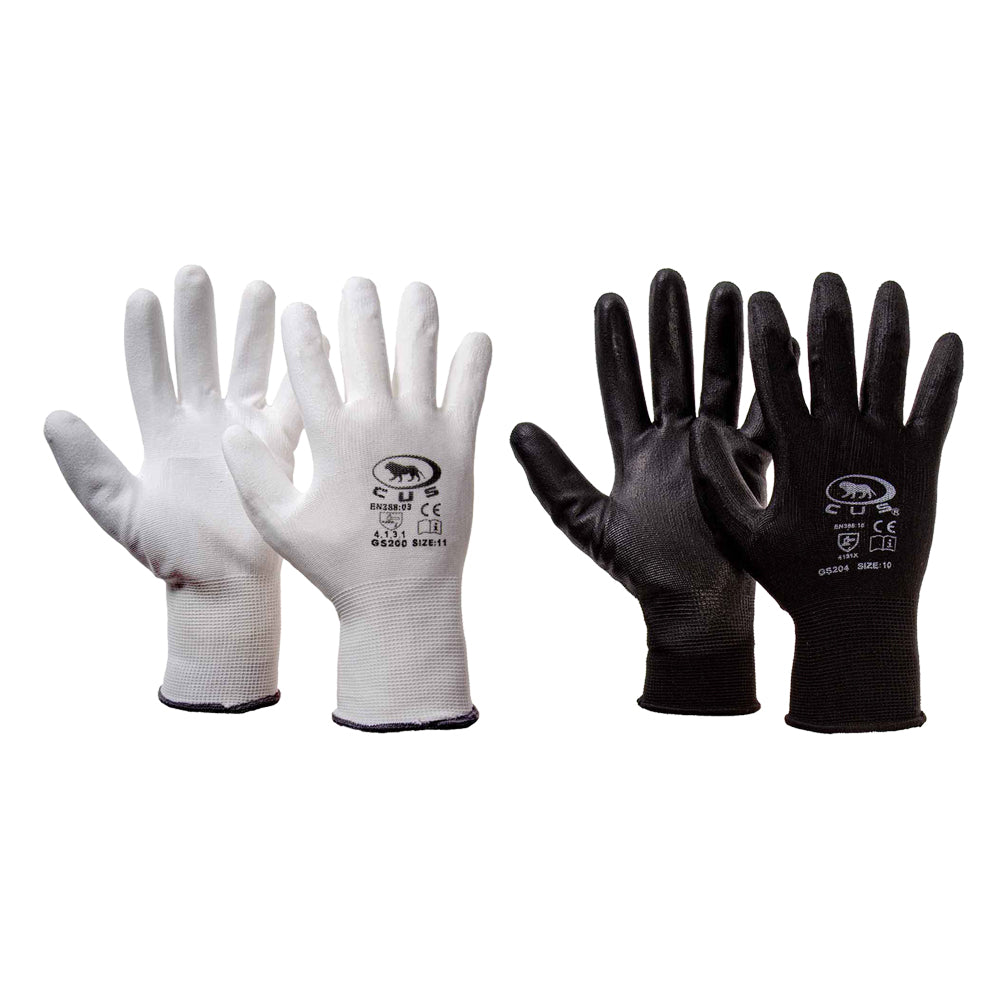 GUANTI POLIESTERE / POLIURETANO Tg. 9 (L) - palmo nero