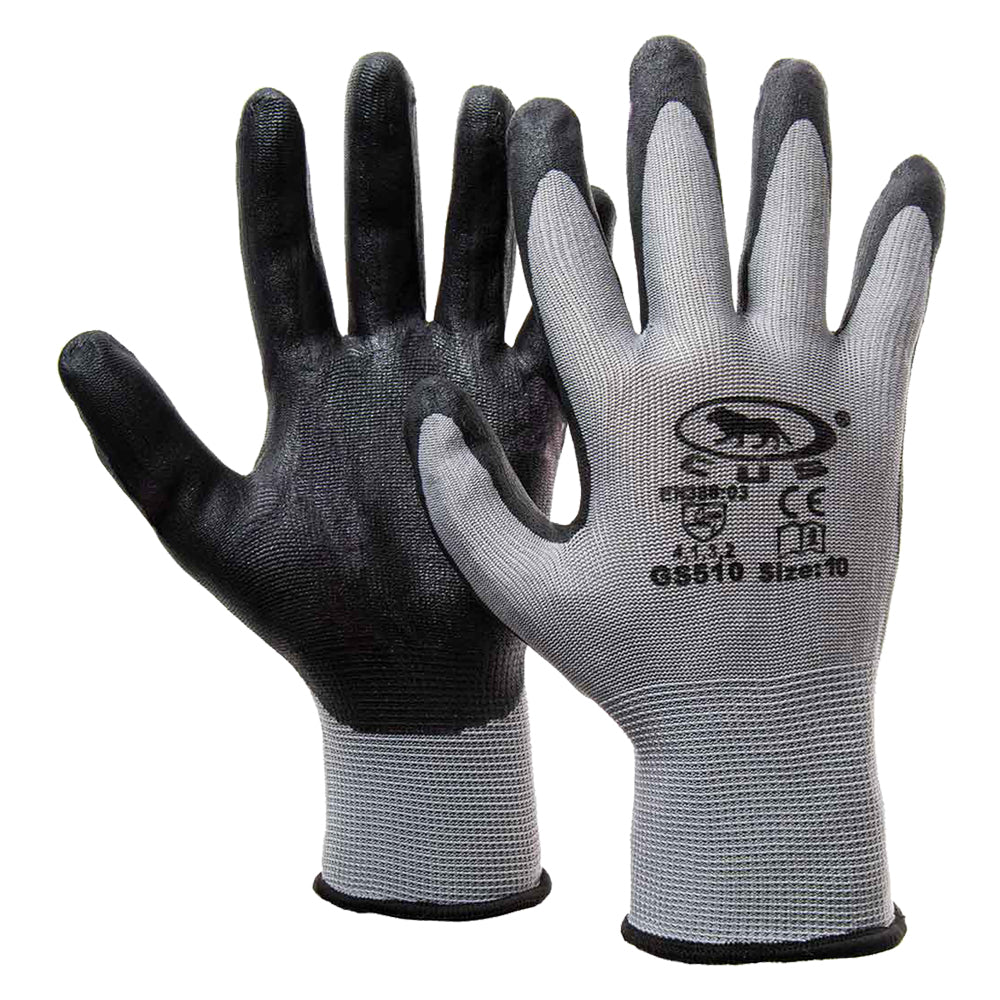 NITRIL-/NYLONHANDSCHUHE 'GS510' Gr. 10 (XL)