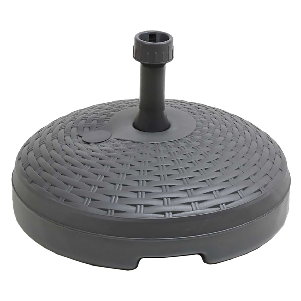 KUNSTSTOFF-SCHIRMSTÄNDER RATTANOPTIK, anthrazit