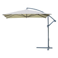PARASOL EXCENTRÉ CARRÉ DE JARDIN À BRAS 3 x 3 m - coloris écru