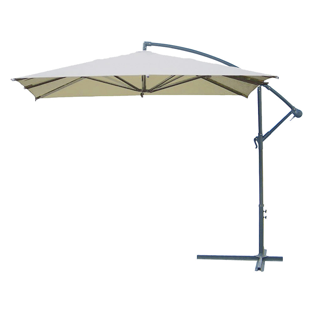 PARASOL EXCENTRÉ CARRÉ DE JARDIN À BRAS 3 x 3 m - coloris écru
