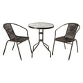 GARTENMÖBEL-SET AUS POLYRATTAN 'ACHILLE' in Anthrazit