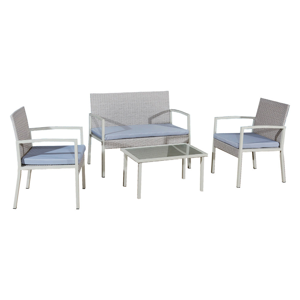GARTENMÖBEL-SET AUS POLYRATTAN 'EURIALO' EURIALO - grau