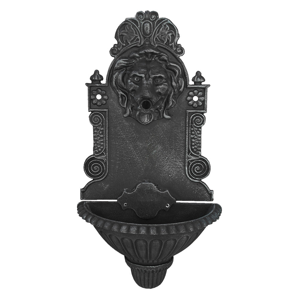 WANDBRUNNEN MODELL 'LÖWE' anthrazit - Ø Loch 20 mm.