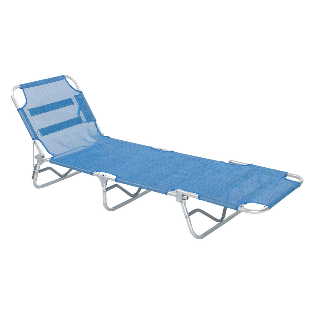 LIEGE OHNE SONNENSCHUTZ 'SABAUDIA' 188 x 58 x H 27 cm – blaues Tuch