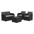 GARTEN-LOUNGESET 'ROSALIE LOUNGE' aus Polypropylen, weiß