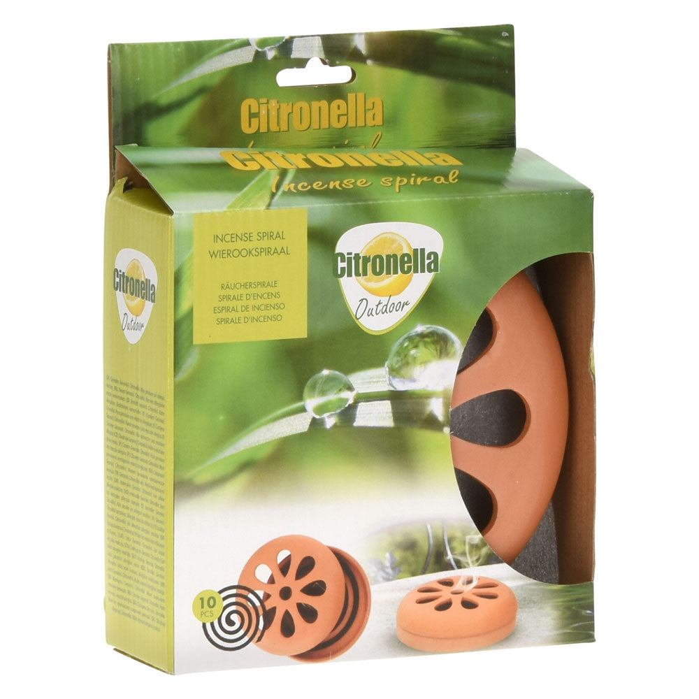 SOUCOUPE AVEC SPIRALES INSECTICIDES « ZAMPIRONE » 1 soucoupe + 10 spirales