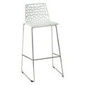 STUHL/HOCKER AUS METALL/KUNSTSTOFF 'SPIDER' weiße Sitzfläche