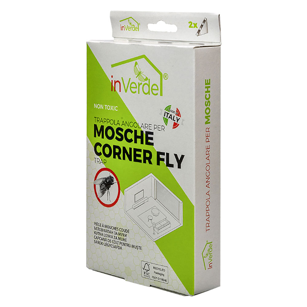 PIÈGES À MOUCHES À FEUILLES TRIANGULAIRES paquet de 2 pièces